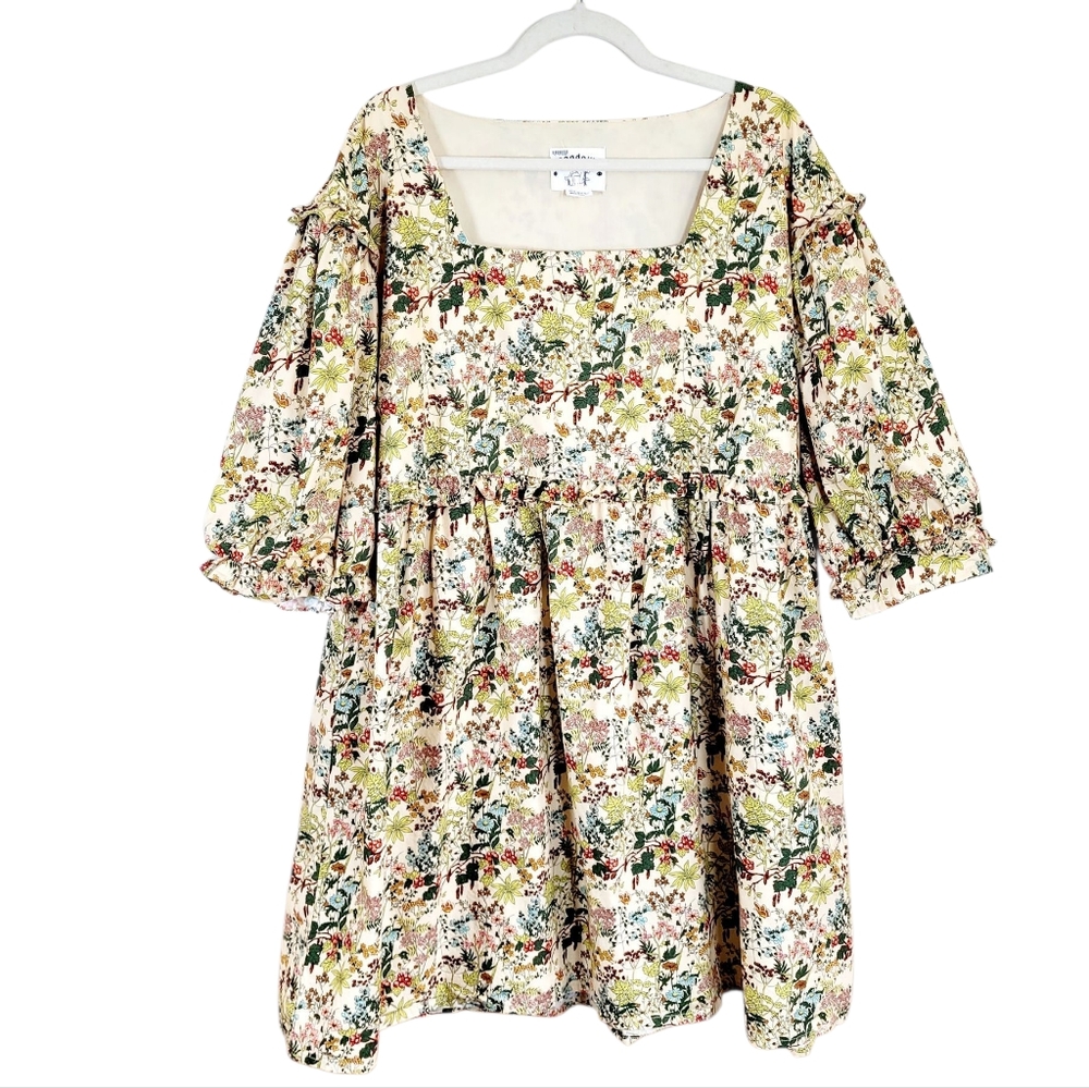 Meadows x Tuckernuck Daphne Mini Babydoll Puff Sleeve Dress In Wildflower Floral - Picture 5 of 13
